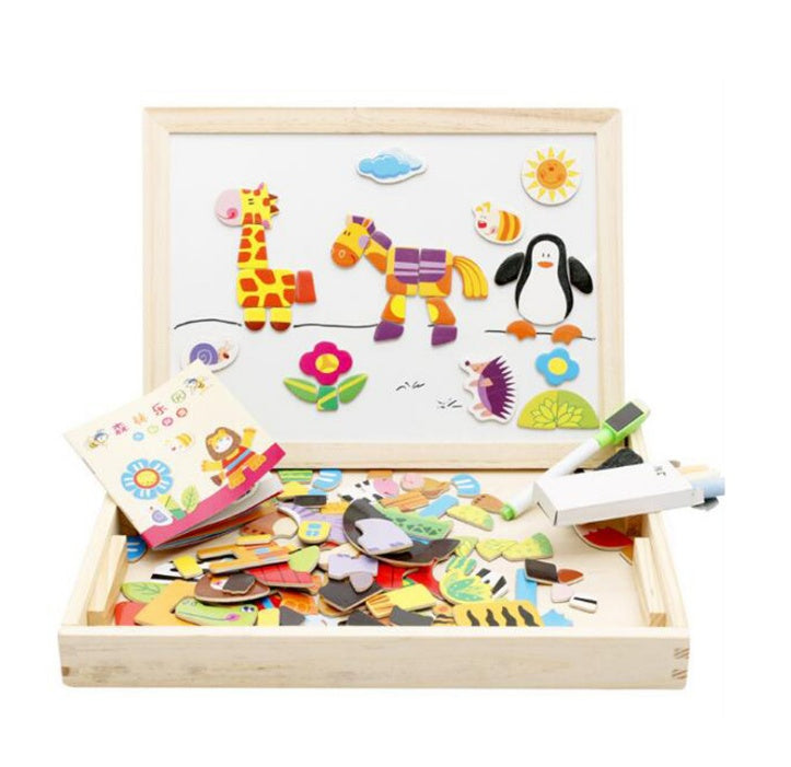 Fantastic Multifunctional Magnetic Kids Puzzle With The Drawing Board