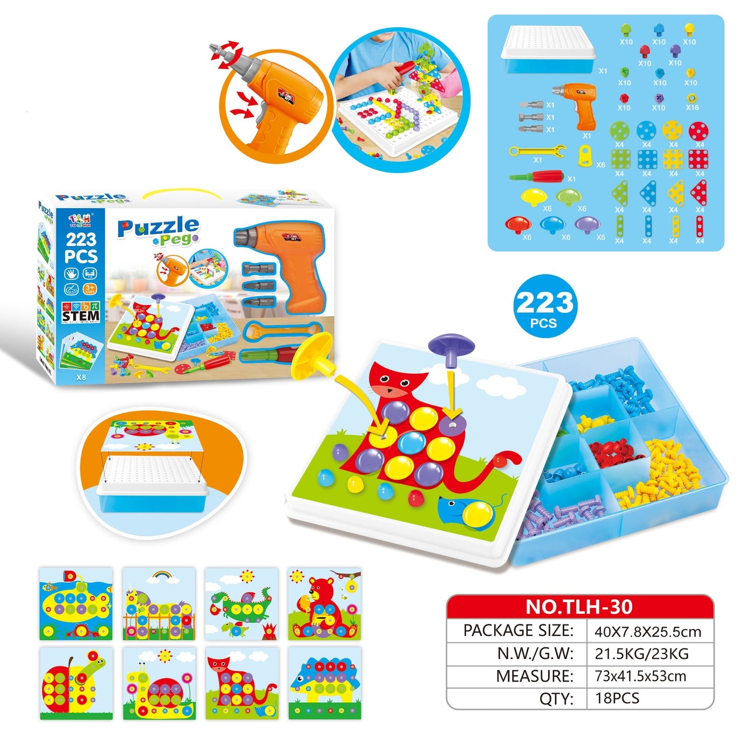 Creative Building Kits - Educational Set of Puzzles