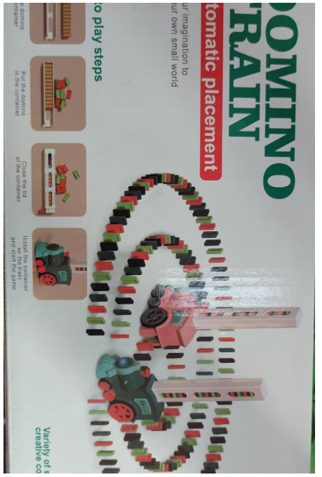 Domino Train With Automatic Releasing Blocks